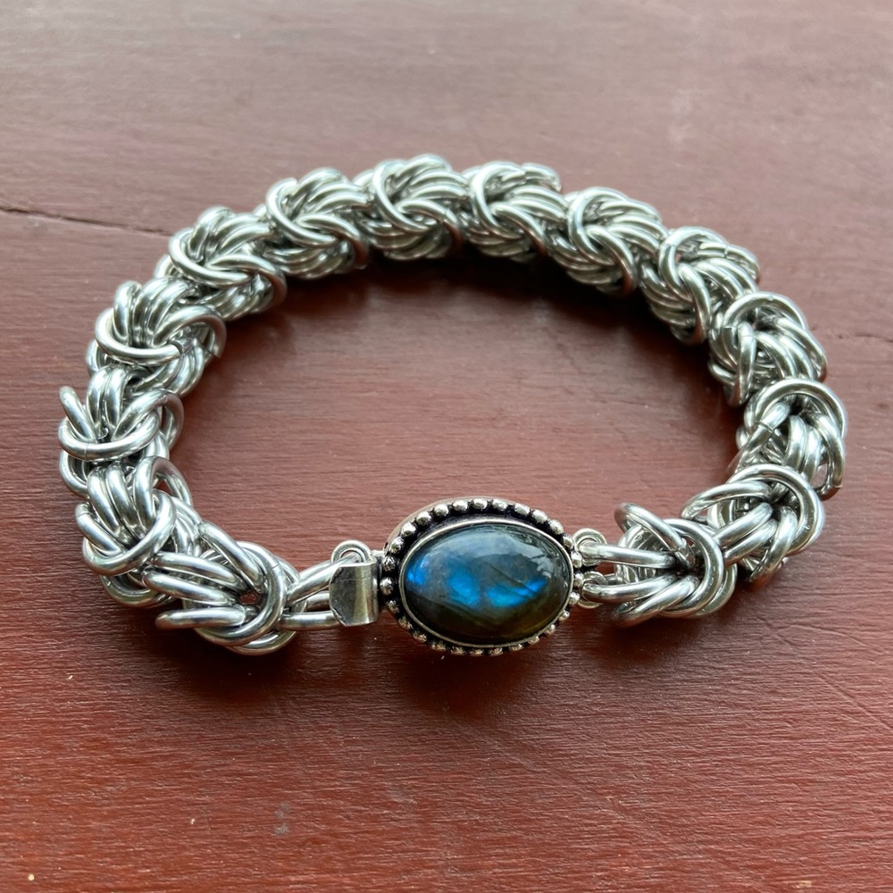 Labradorite maille bracelets 2 - Picture 8 of 16